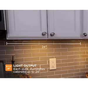 LED Warm White Puck Light Kit (3-Pack)