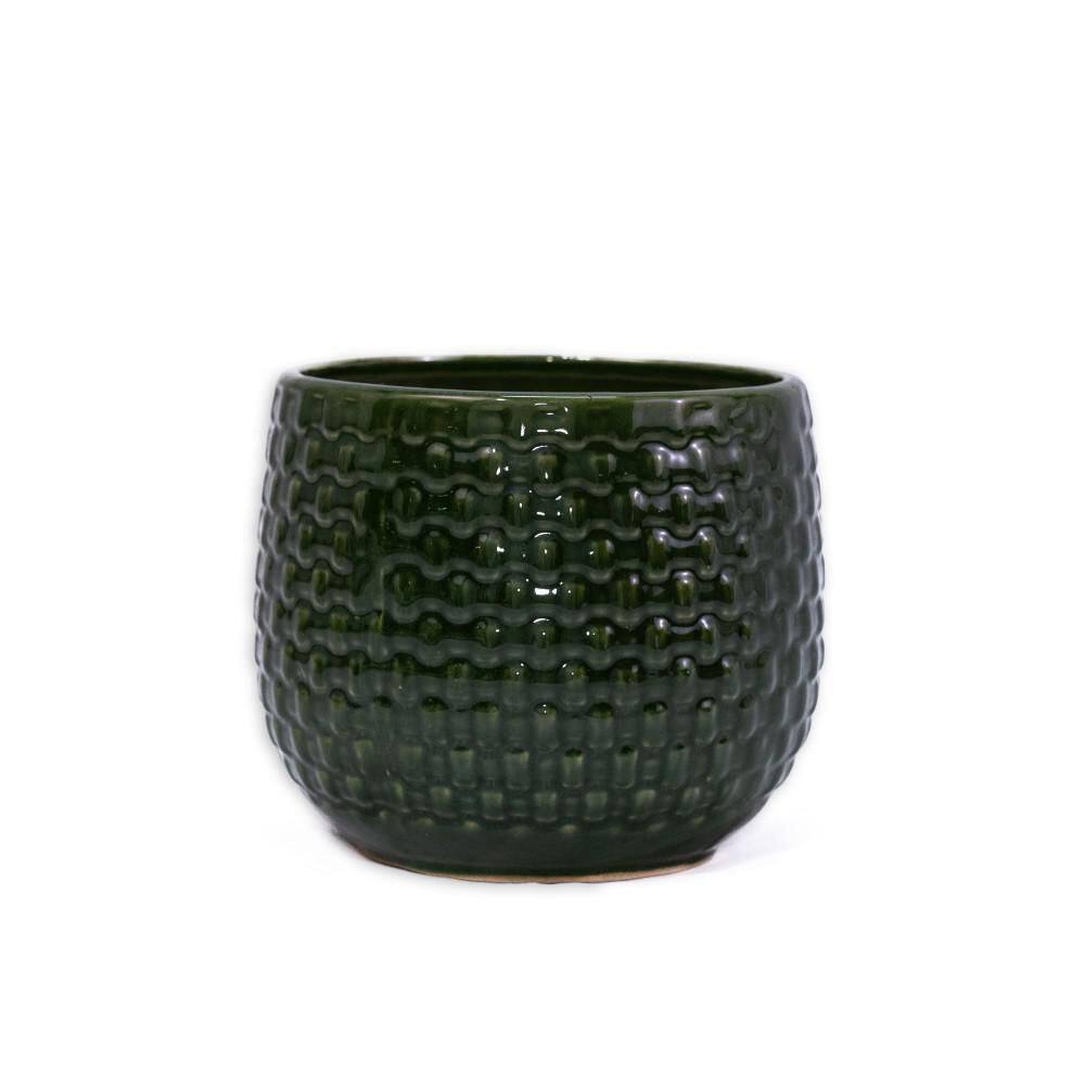 (Set of 3) Modern Dark Green Ceramic Planter for Patio, Garden, Windowsill price history on PriceWatchPro