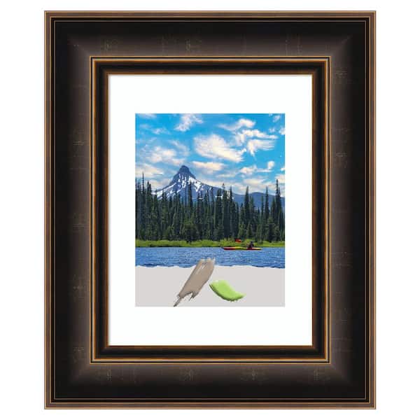 Amanti Art 11 in. x 14 in. (Matted to 8 in. x 10 in.) Villa Oil Rubbed Bronze Wood Picture Frame Opening Size
