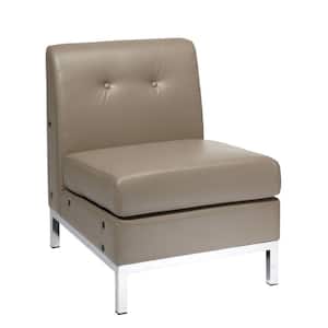 Wall Street Smoke Faux Leather Accent Chair