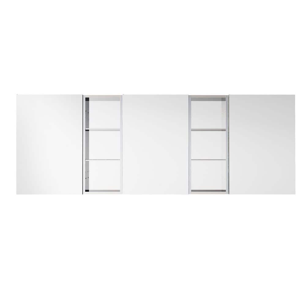 84 in. W x 30 in. H Rectangular Combo Recess/Surface Mount Medicine Cabinet with Mirror, Soft Close Door price history on PriceWatchPro
