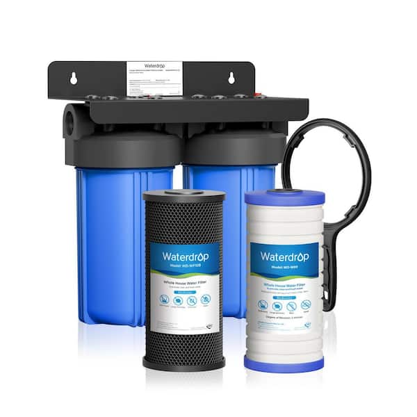 WD-WHF21-BG 2 Stage Whole House Water Filter System, with Carbon Filter and Sediment Filter Extra WD-RPFK Filters
