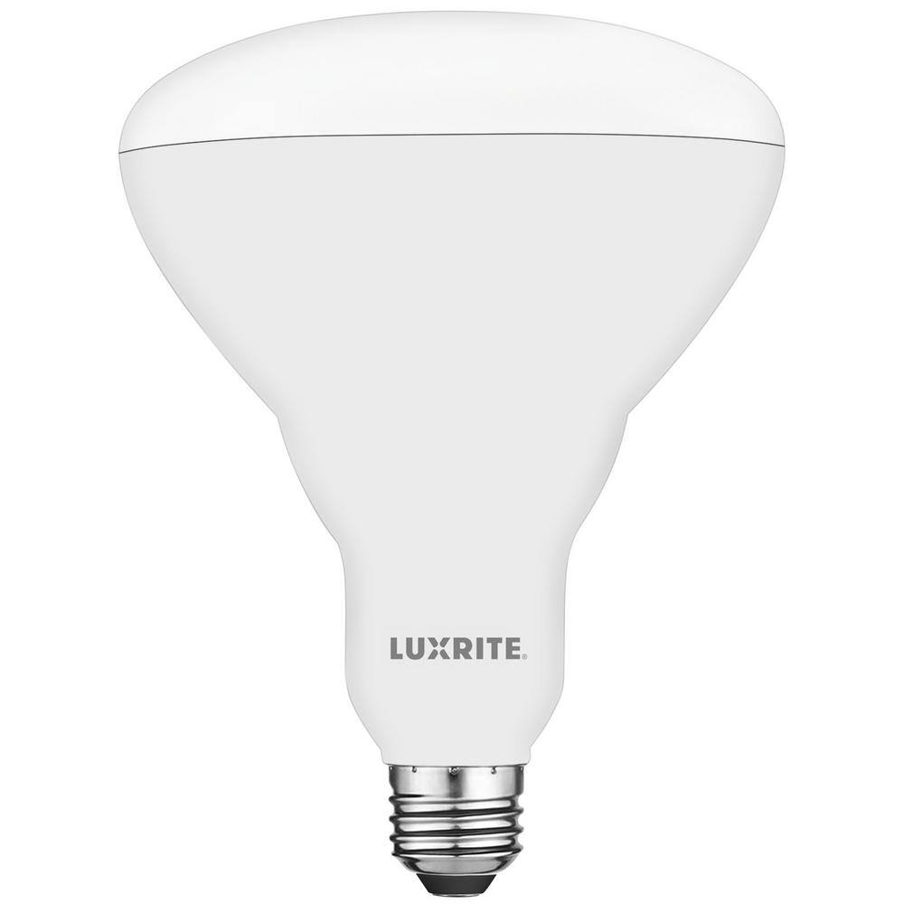 LUXRITE 85-Watt Equivalent, BR40 LED Light Bulb, 3000K Soft White, 1100 Lumens, 13-Watt, Dimmable, Damp Rated, UL Listed, E26 -  LR31881-1PK