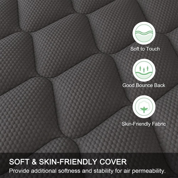 Full Medium Firm 14 in. Hybrid Gel Memory Foam with Euro Top, Pocket Spring, Edge Support and Bed-in-a-Box Mattress ﻿