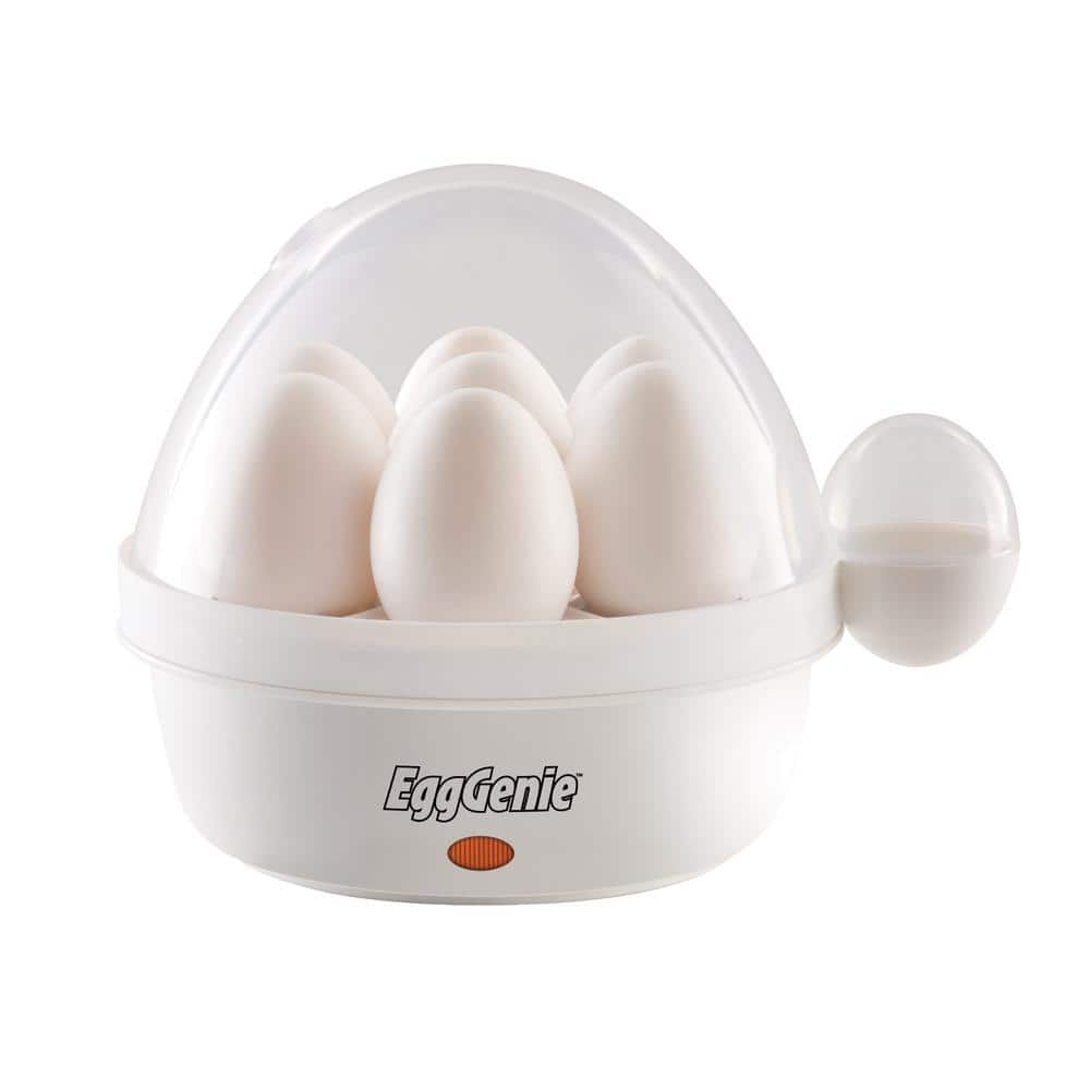 Big Boss Egg Genie 7-Egg White Electric Egg Cooker with Built-In