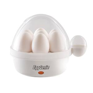 Egg Genie 7-Egg White Electric Egg Cooker with Built-In Timer