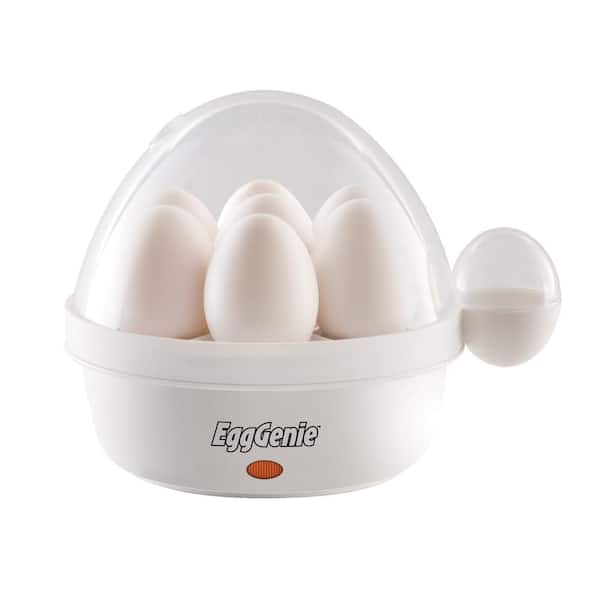 Big Boss Egg Genie 7-Egg White Electric Egg Cooker with Built-In
