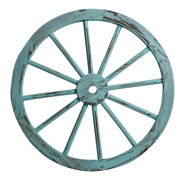 Patio Permier 24 In Wooden Wagon Wheel, Vintage Wooden Cart Wheels