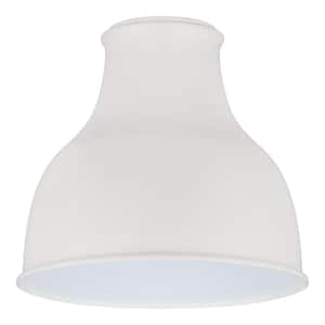 2-1/4 in. Fitter Small Matte White Metal Bell Pendant Lamp Shade