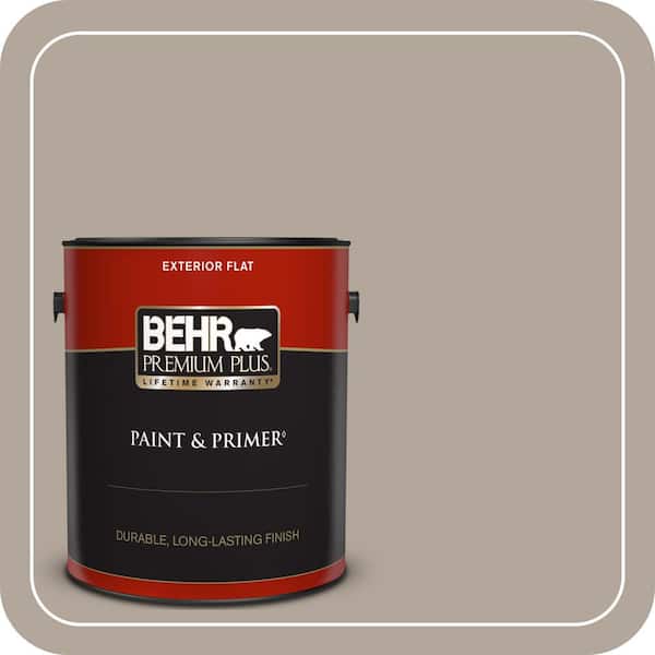 BEHR PREMIUM PLUS 1 gal. #ECC-45-1 Deer Run Flat Exterior Paint & Primer