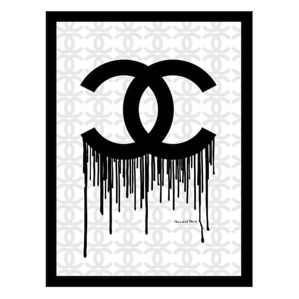 VENICE BEACH Collections Fashion Designer Drip Logo by Fairchild Paris 1-Piece Framed Graphic Print Abstract Poster Art Print 18 in. x 14 in.