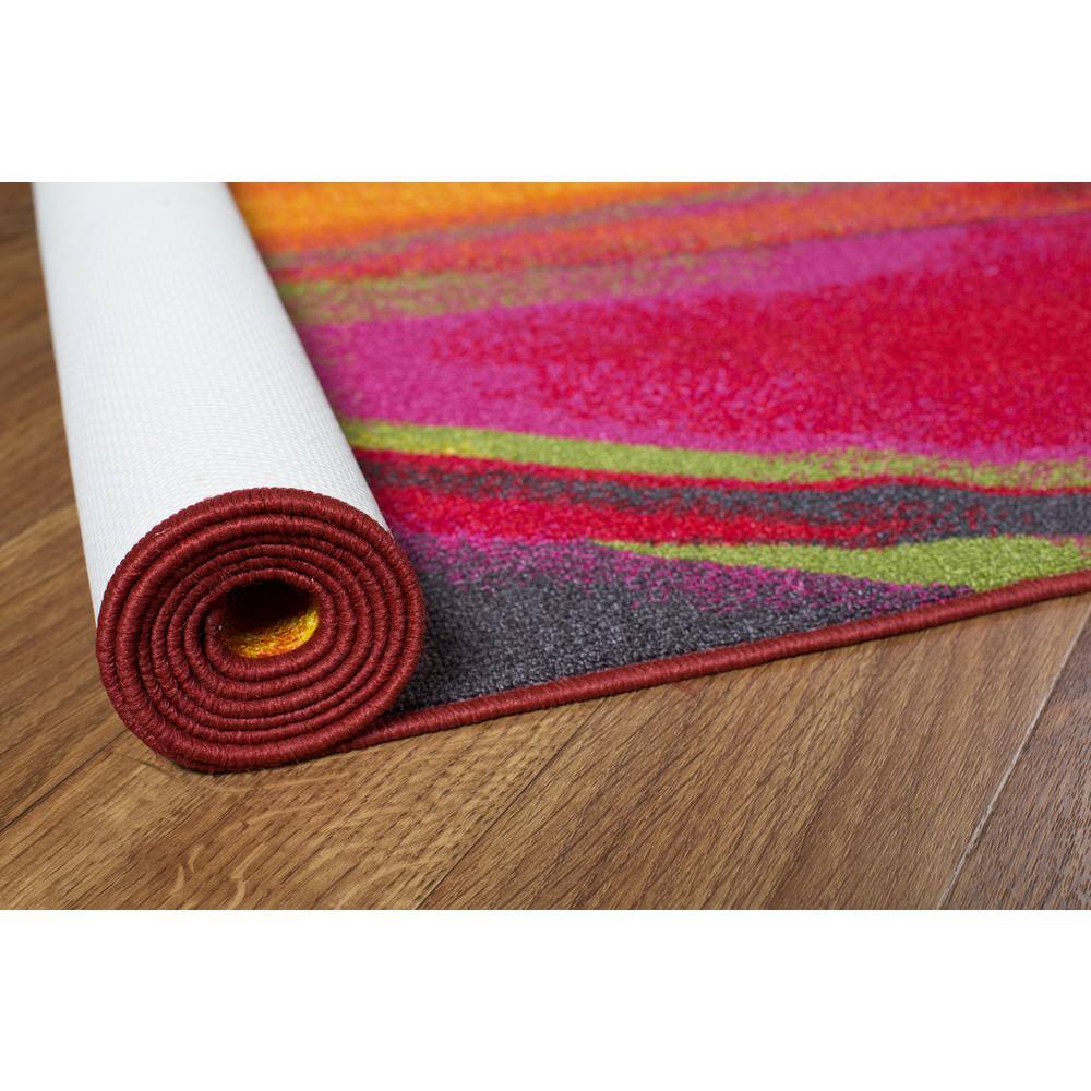 Vibrant Multicolor Abstract Tufted Washable Area Rug
