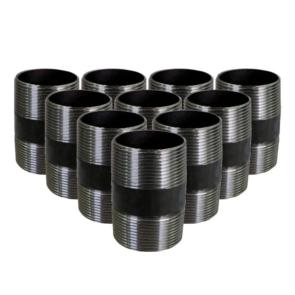 Black Steel Pipe, 3/4 in. x 1-1/2 in. Nipple Fitting (Pack of 10) price history on PriceWatchPro