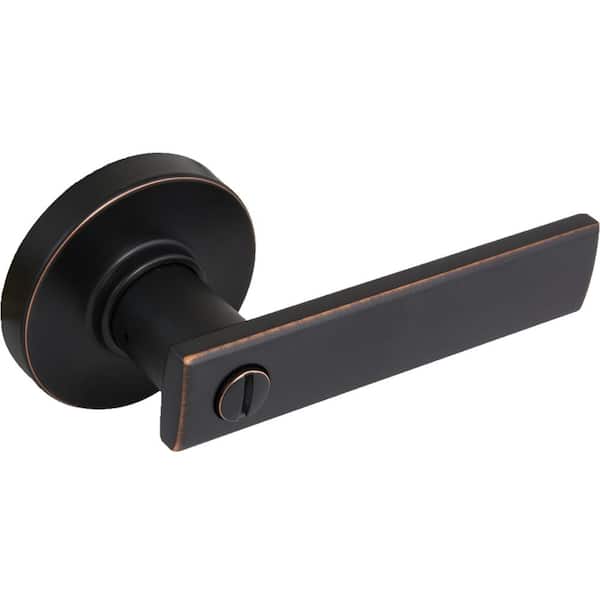 Defiant Westwood Aged Bronze Bed/Bath Door Lever with Round Rose