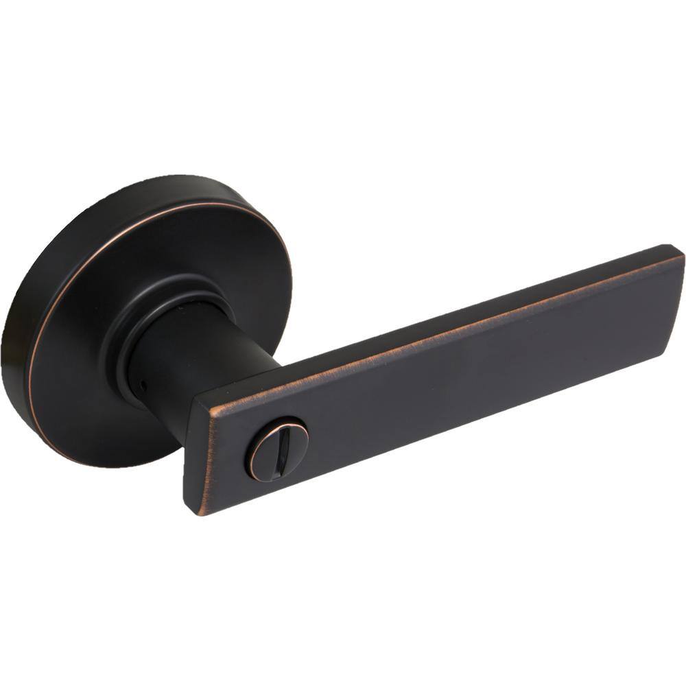 Defiant Westwood Aged Bronze Bed and Bath Door Handle with Round Rose ...