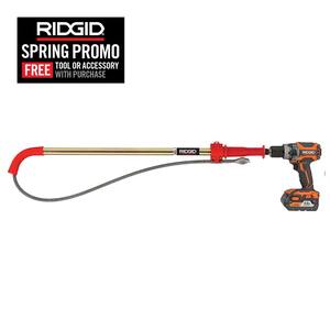 K-6P Hybrid Toilet Snake Auger, Cable Extends to 6 ft. with Integrated Bulb Head (Manual or Cordless Drill Operated)