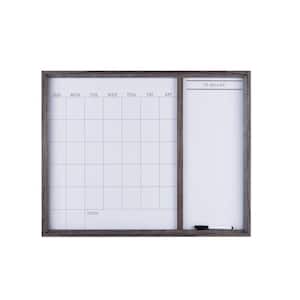 24 x 19 in. Gray Framed White Board Calendar and To-Do Combo
