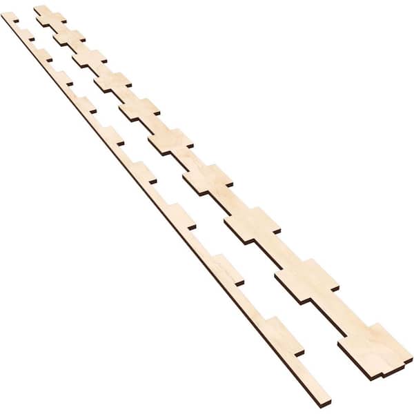 Ekena Millwork Midland 47 in. H x 0.25 in. W Slatwall Panels in Birch 30-Pack