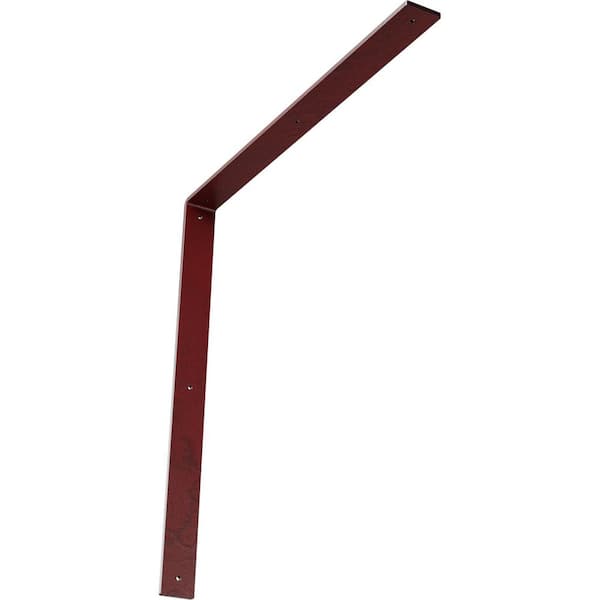 Ekena Millwork 24 in. x 2 in. x 24 in. Steel Hammered Bright Red Hamilton Bracket