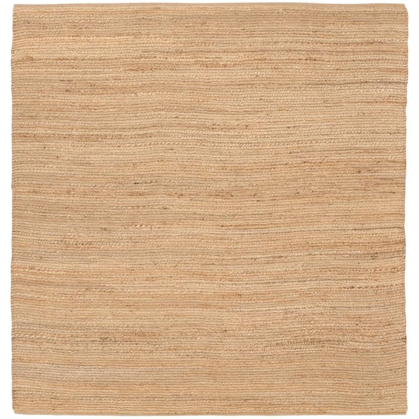 Natural Jute Natural 8 ft. x 8 ft. All-Over Design Contemporary Square Area Rug
