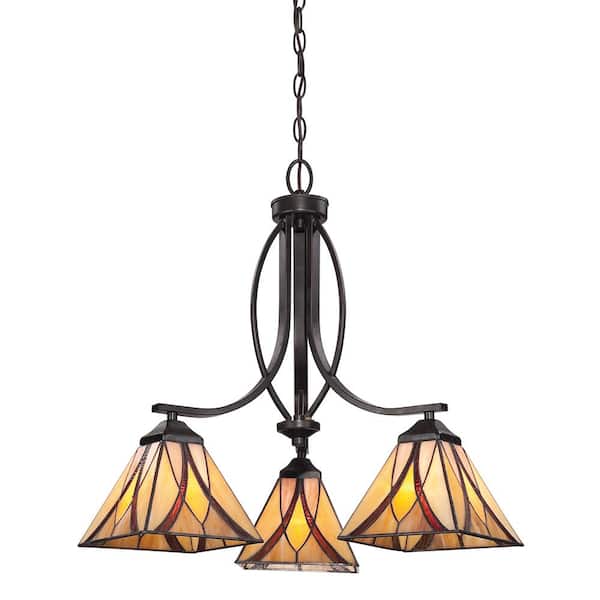 Asheville 3-Light Valiant Bronze Chandelier