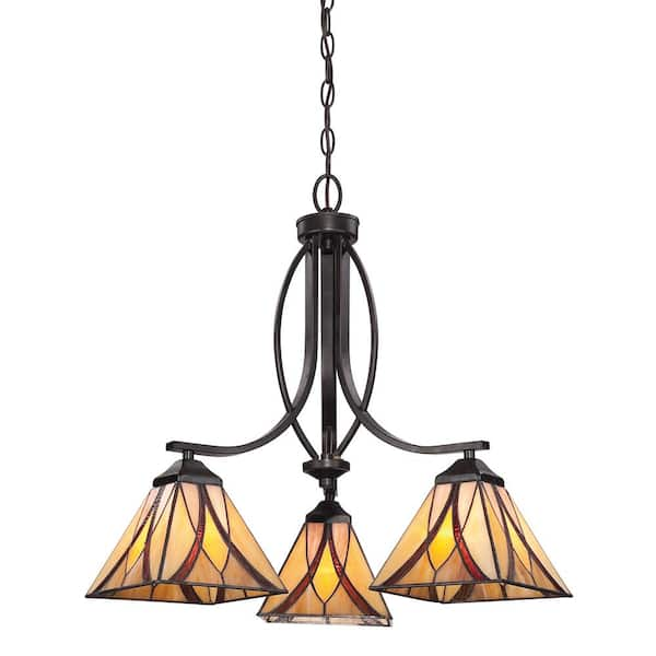 Quoizel Asheville 3-Light Valiant Bronze Chandelier