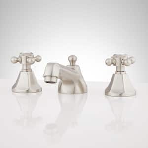 Boca Raton 8 in. Widespread 1.2 GPM Double Handle Bathroom Faucet in Brushed Nickel