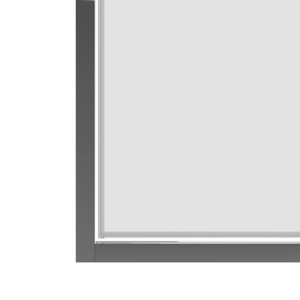 77" Chrome Framed Shower Door with Tempered Glass