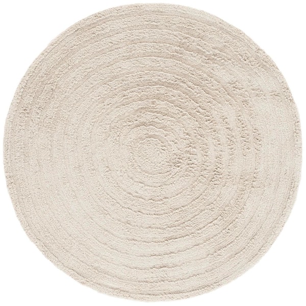 SAFAVIEH Easy Care 4 ft. x 4 ft. Gray Machine Washable High-Low Dendric ...