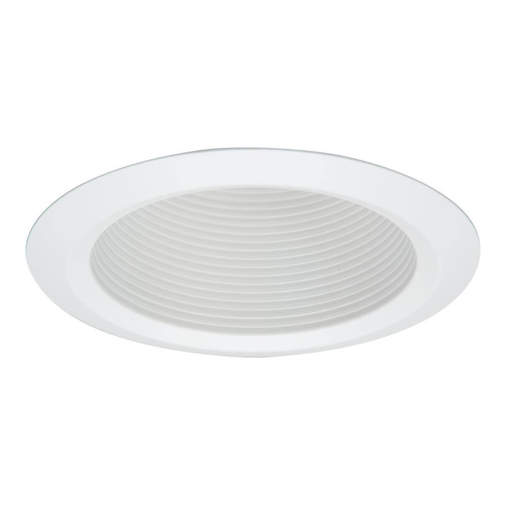 5 Inch White Baffle Recessed Can Light Trim