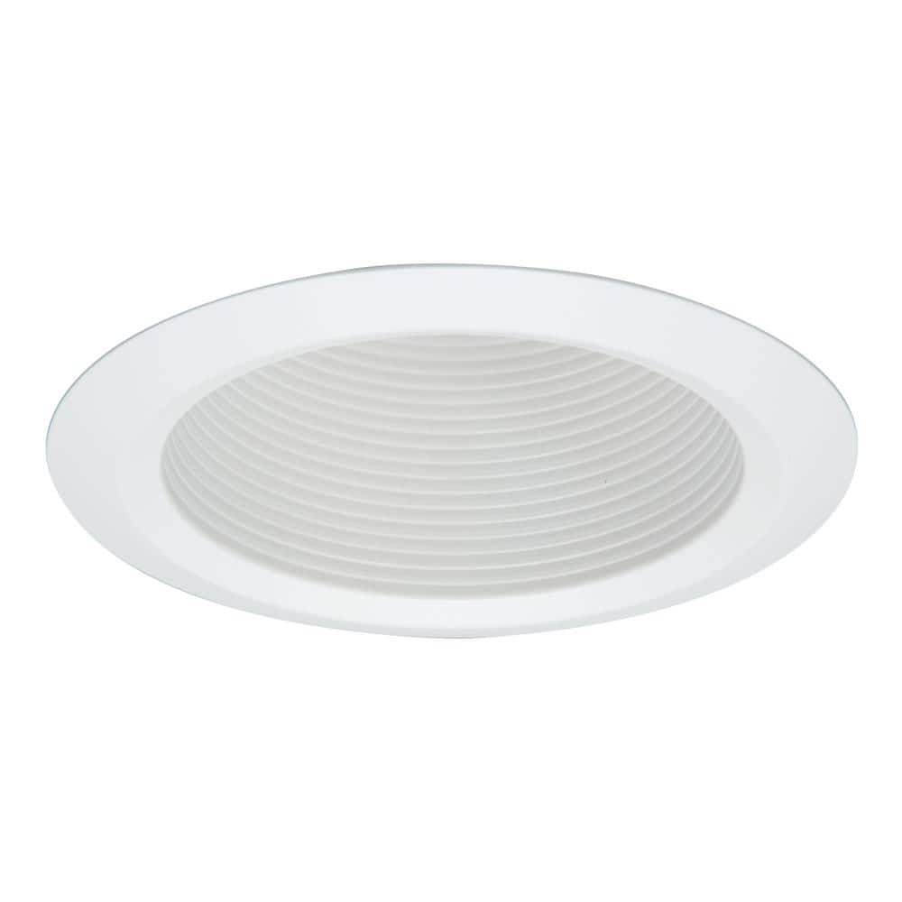 White 5-Inch Aluminum Recessed Baffle Trim