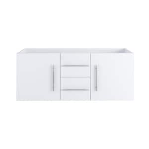 Napa 60 in. W x 18 in. D x 21 in. H Double Sink Bath Vanity Cabinet without Top in Glossy White, Wall Mounted