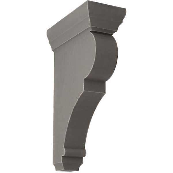 Ekena Millwork 2-1/2 in. x 10 in. x 5-1/2 in. Reclaimed Grey Medium Rojas Wood Vintage Decor Corbel