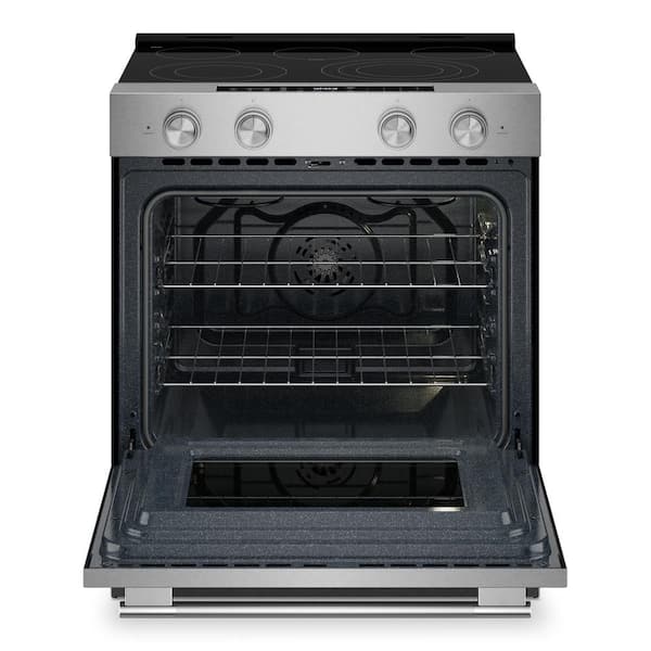 30 in. 5 Element Slide-In Electric Range in PrintShield Stainless Finish wih Convection Cooking Modes
