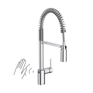Align 1-Handle Pre-Rinse Spring Pulldown Kitchen Faucet with MotionSense Wave and Power Clean in Chrome