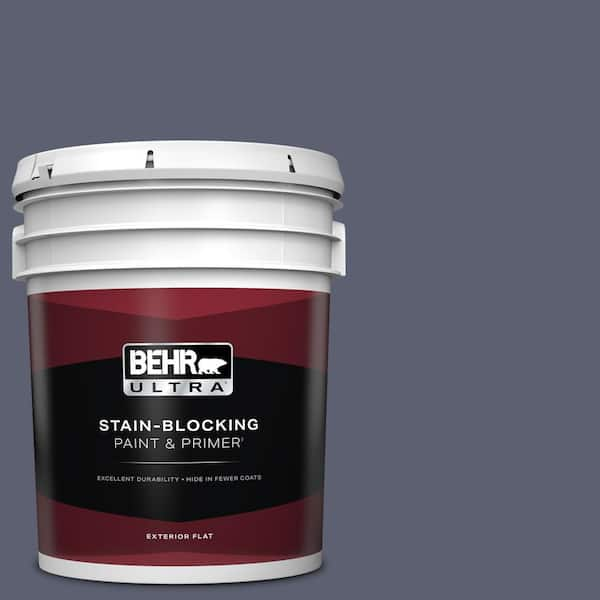 BEHR ULTRA 5 gal. #S550-6 Mysterious Night Flat Exterior Paint & Primer