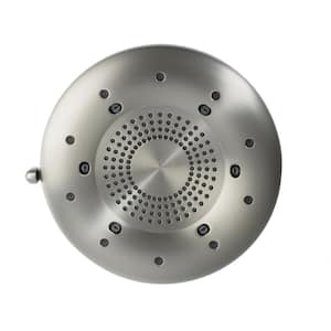 Nebia Corre 4-Spray Patterns with 1.5 GPM 6.5 in. Wall Mount Soft Fixed Shower Head in Brushed Nickel