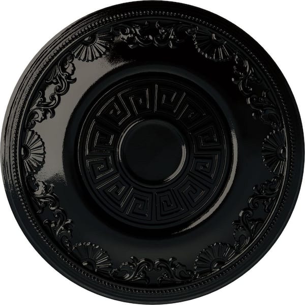 Ekena Millwork 25-7/8 in. x 2-1/4 in. Nestor Urethane Ceiling (Fits Canopies up to 5 in.), Black Pearl