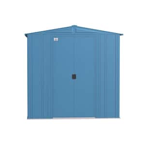 6 ft. x 6 ft. Blue Metal Storage Shed With Gable Style Roof 34 Sq. Ft.