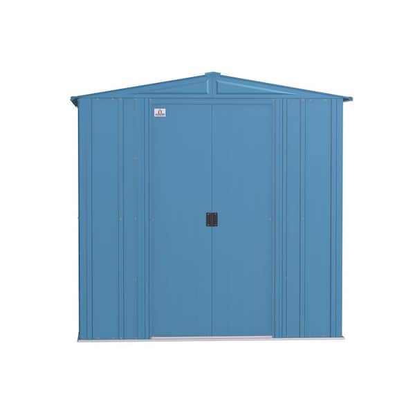 Arrow 6 ft. x 6 ft. Blue Metal Storage Shed With Gable Style Roof 34 Sq. Ft.