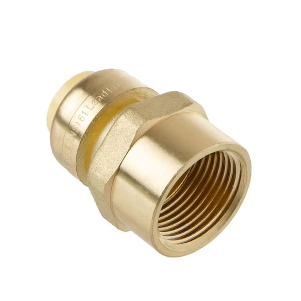1/2 in. Push-fit x 3/4 in. Female Pipe Thread Brass Fitting