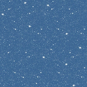 Tiny Tots 2 Cobalt Blue Glitter Kids Starry Outer Space Sidewall Design Non-Pasted Non-Woven Paper Wallpaper Roll