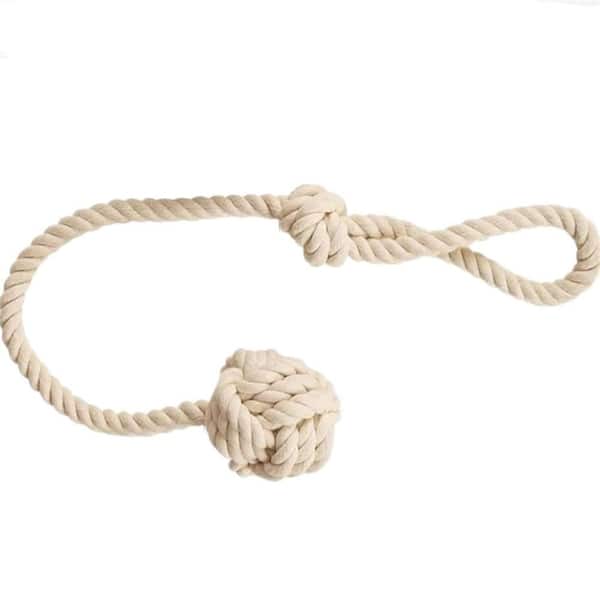 4-Pack Handmade Heavy-Duty Beige Rope Curtain Tiebacks
