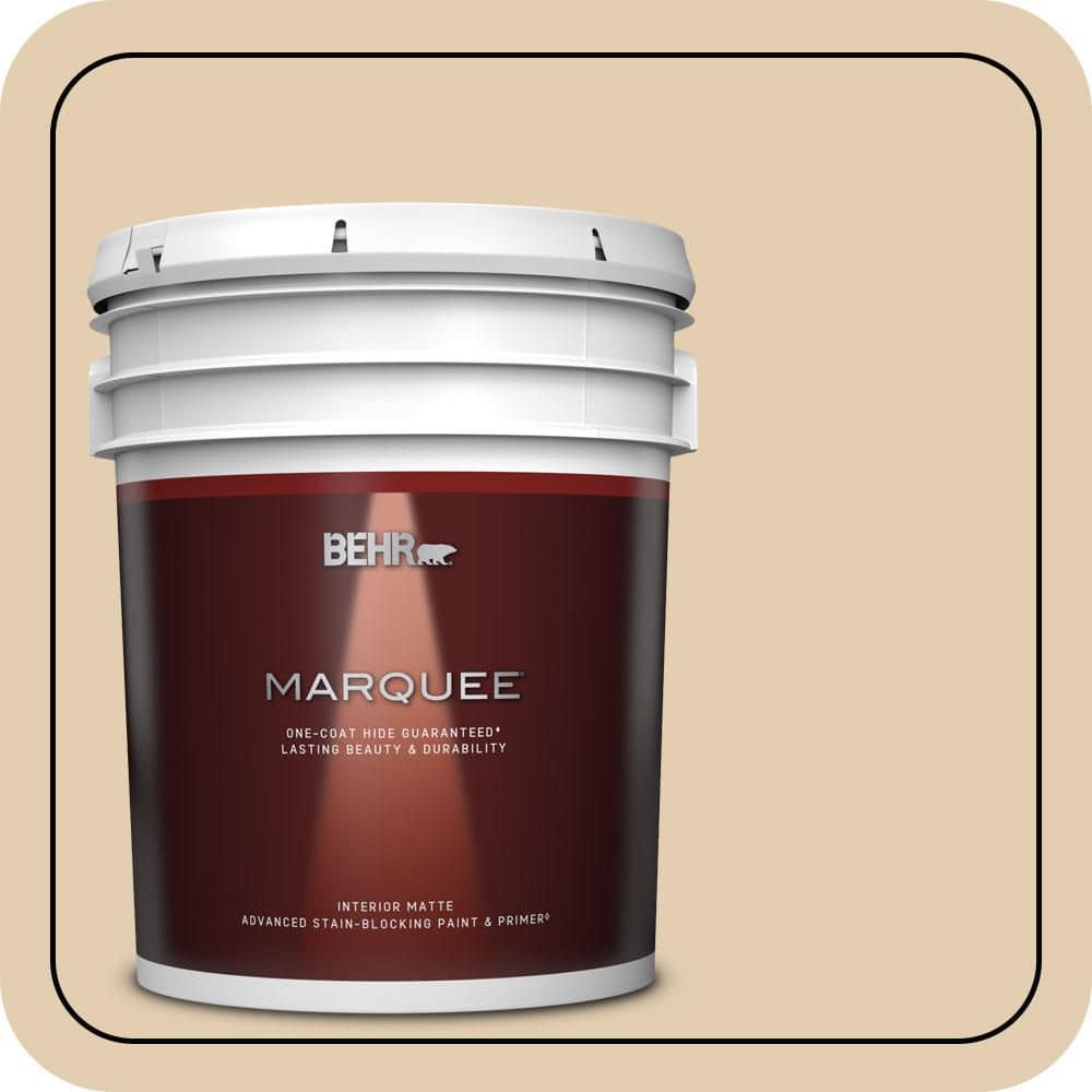 5 gal. Home Decorators Collection #HDC-AC-09 Concord Buff Matte Interior Paint & Primer product image for price tracking