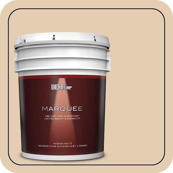 BEHR MARQUEE 5 gal. Home Decorators Collection #HDC-AC-09 Concord Buff Matte Interior Paint & Primer