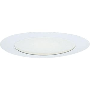 6 in. White Recessed Albalite Shower Trim