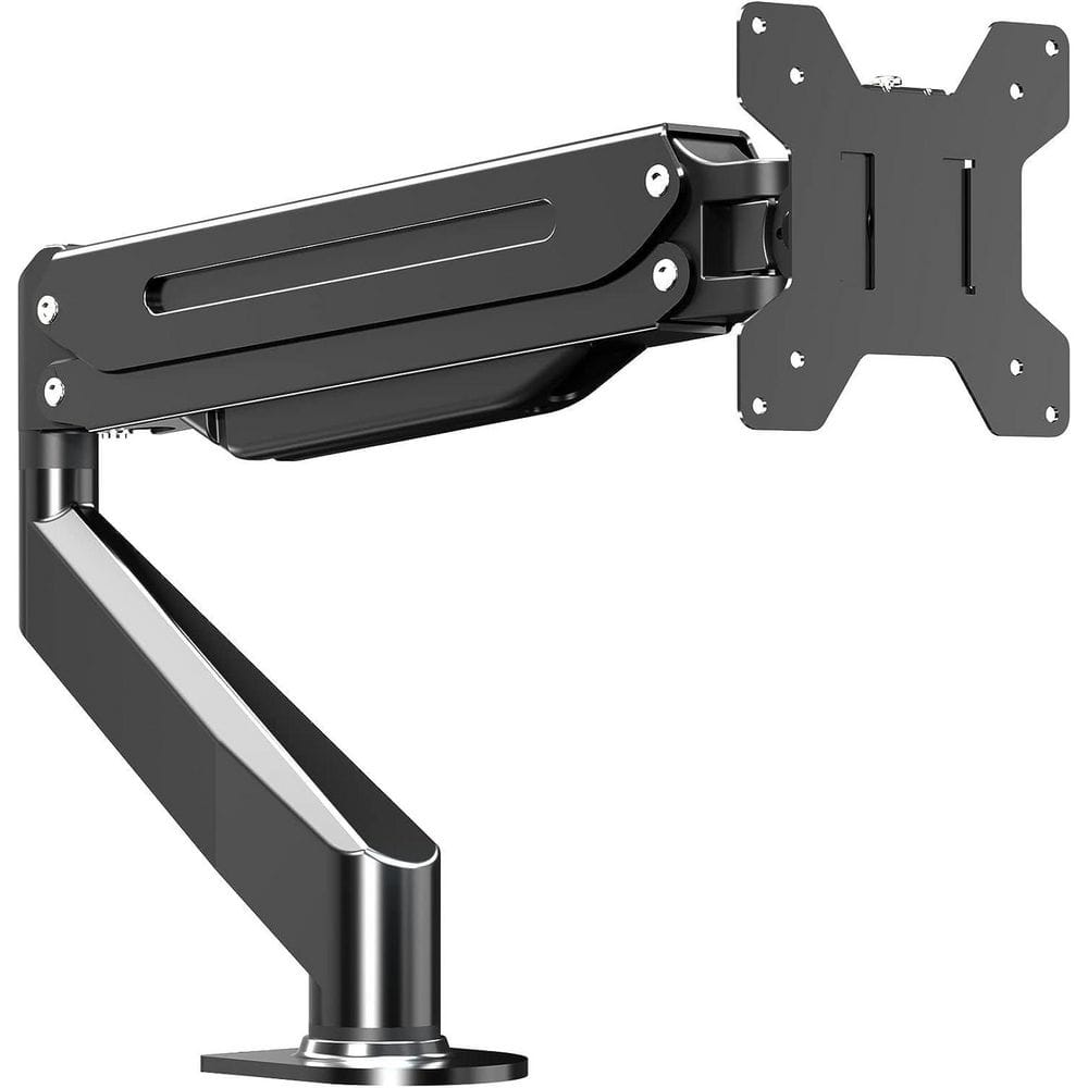 Adjustable Gas Spring Monitor Arm Desk Mount for 17-32 in. Screens up to 22 lbs Full Motion Black - Thumbnail 2