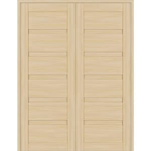 Louver 48 in. x 79.375 in. Both Active Loire Ash Wood Composite Double Prehung Interior Door