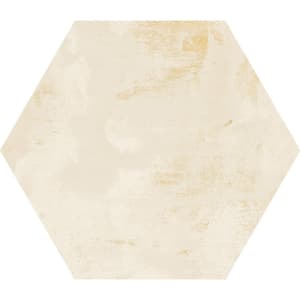 Aureate 9 in. x 11 in. Natural Light Beige Porcelain Hexagon Wall and Floor Tile (10.06 sq. ft./case) (17-pack)