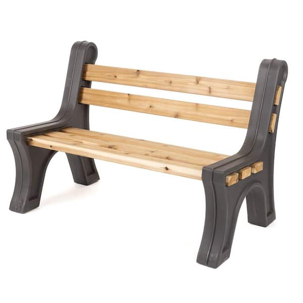 RTS Home Accents Custom Length Graphite Polyethylene Indoor/Outdoor Bench Ends (Wood and Screws Sold Separately)